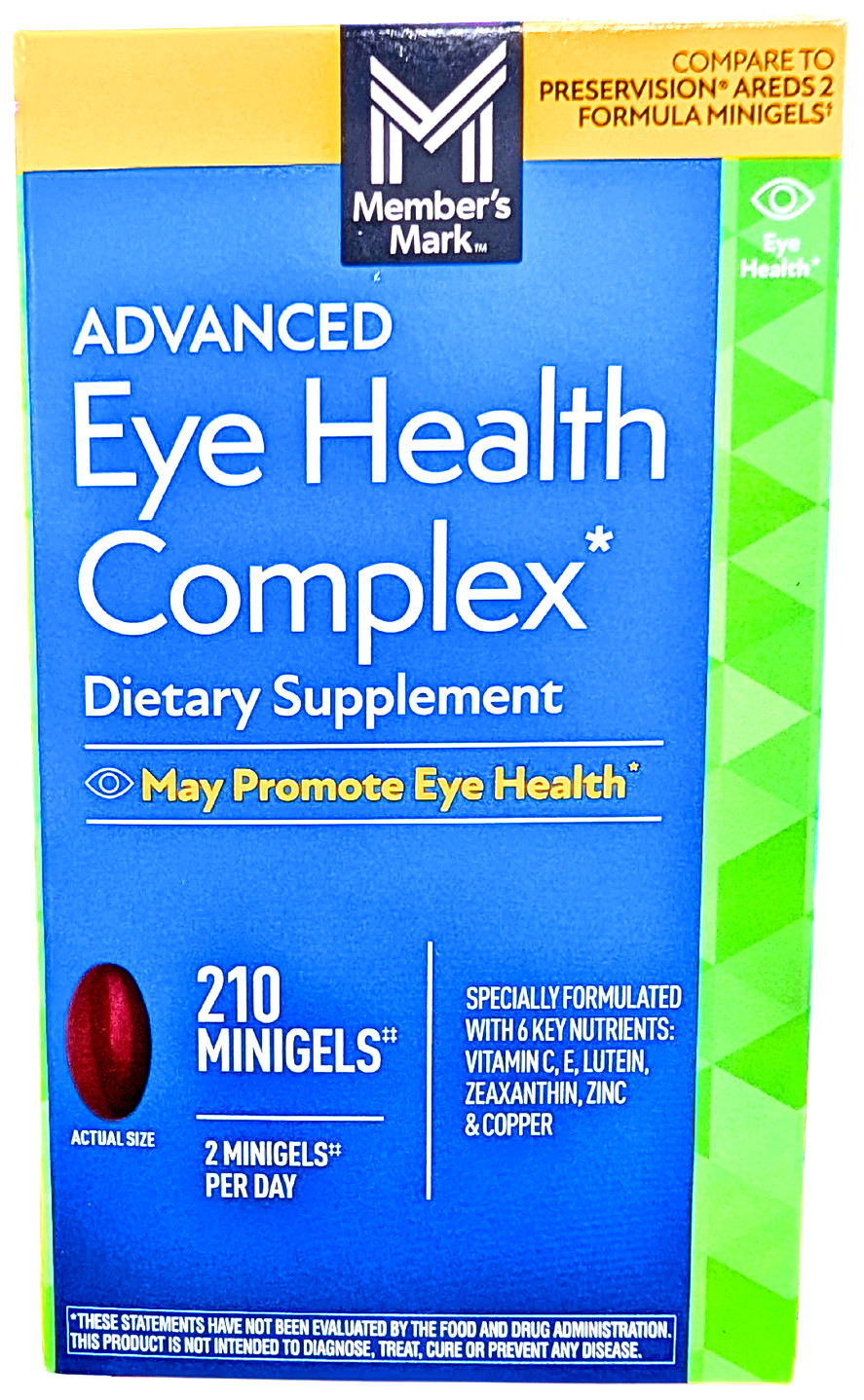 Member’s Mark Advanced Eye Health Complex Softgels 210 Count EXP 04/2027
