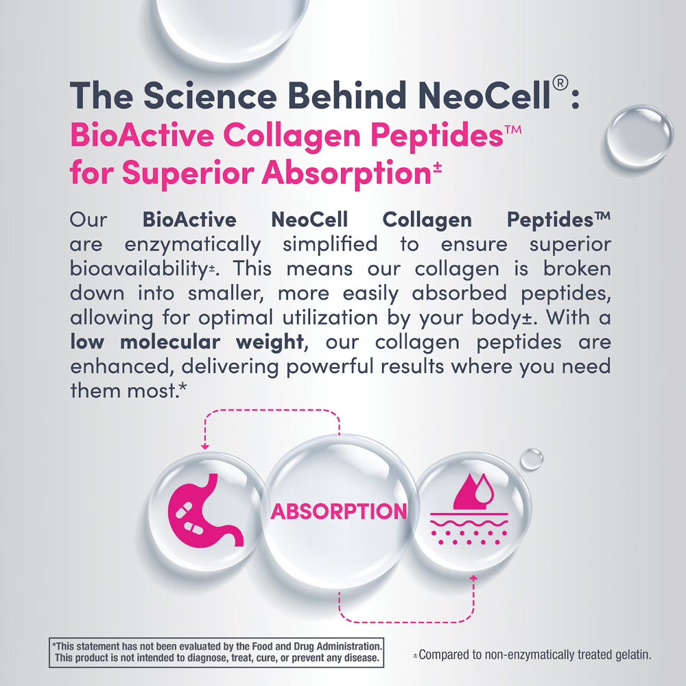 NeoCell Grassfed Collagen Peptides + Vitamin C & Biotin Caplets, 360 ct. Non-GMO