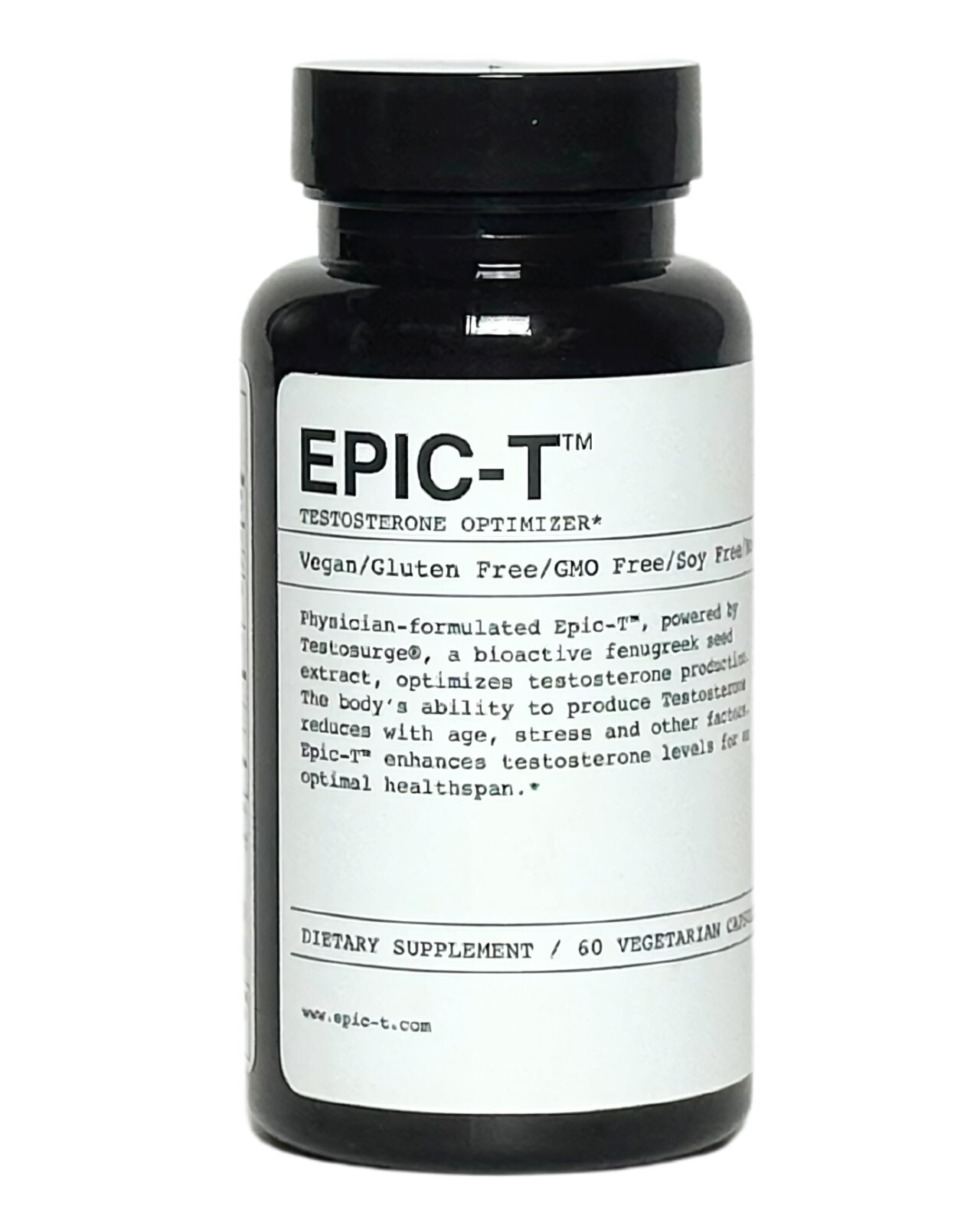 Epic-T Support Formula Men’s Wellness Dietary Supplement Vegan 60 Servings