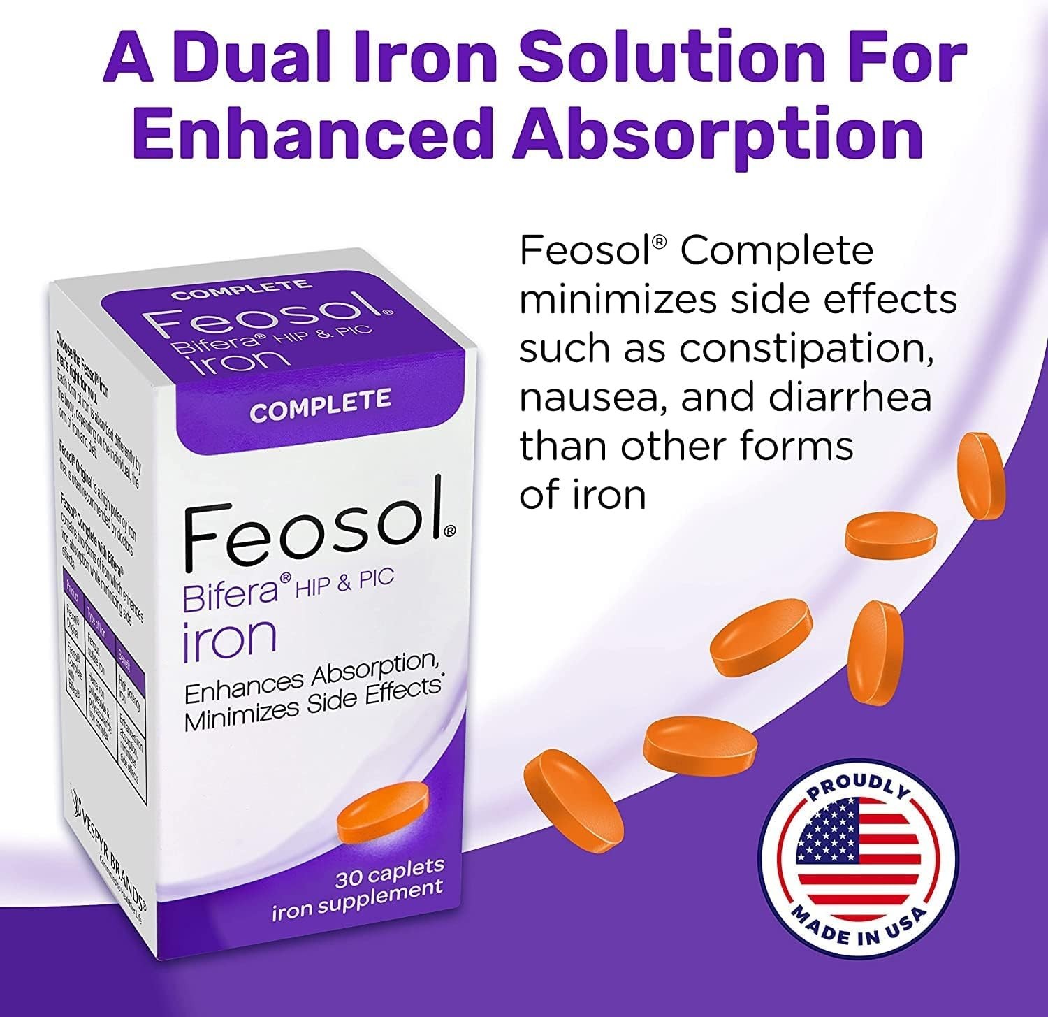 Feosol Bifera Complete Iron Count of 1 By Feosol Fast SHipping