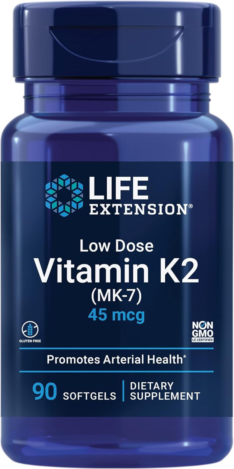 Life Extension Low Dose Vitamin K2 45 mcg 90 sofgels