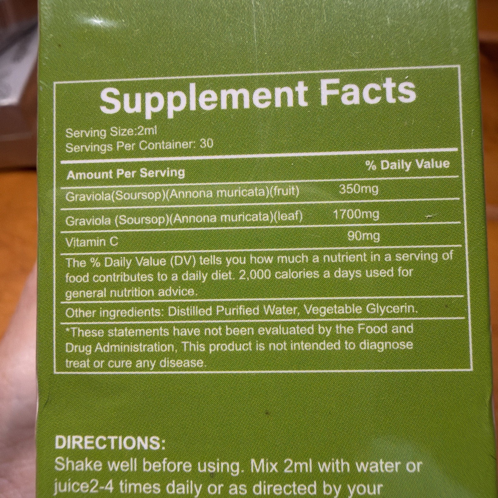 100 % Soursop Graviola Liquid Drops (Lot Of 2) Total 4 Oz. Exp:02/18/2027