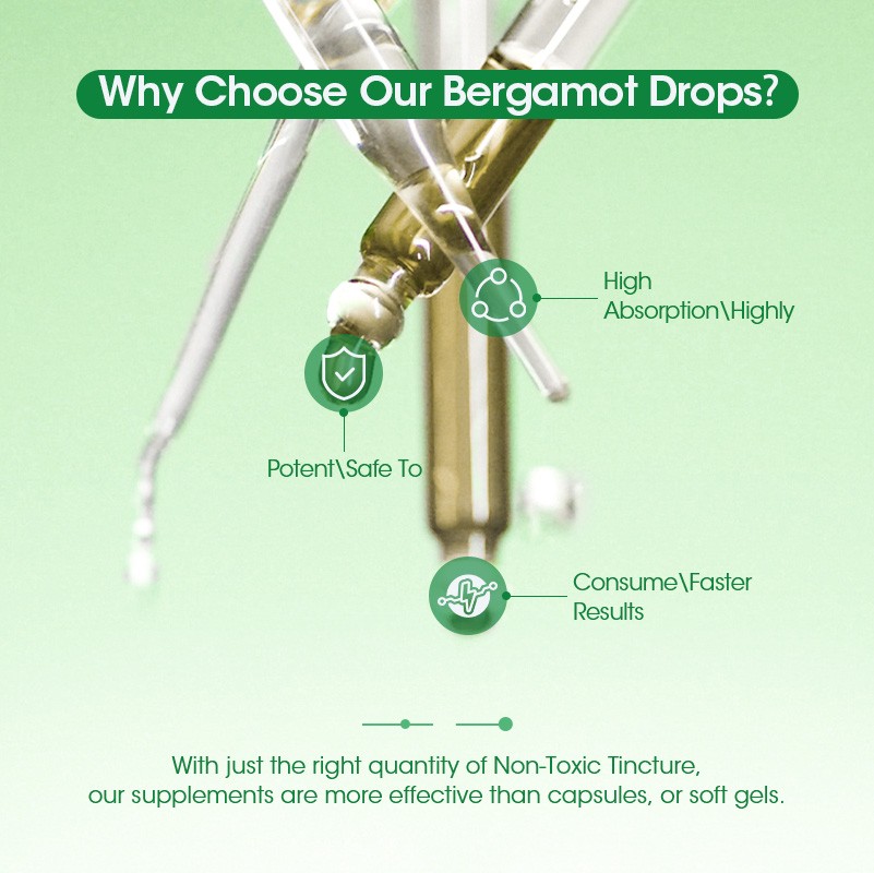 Organic Citrus Bergamot Bergamia Extract 600 mg Liquid Drops 30ml