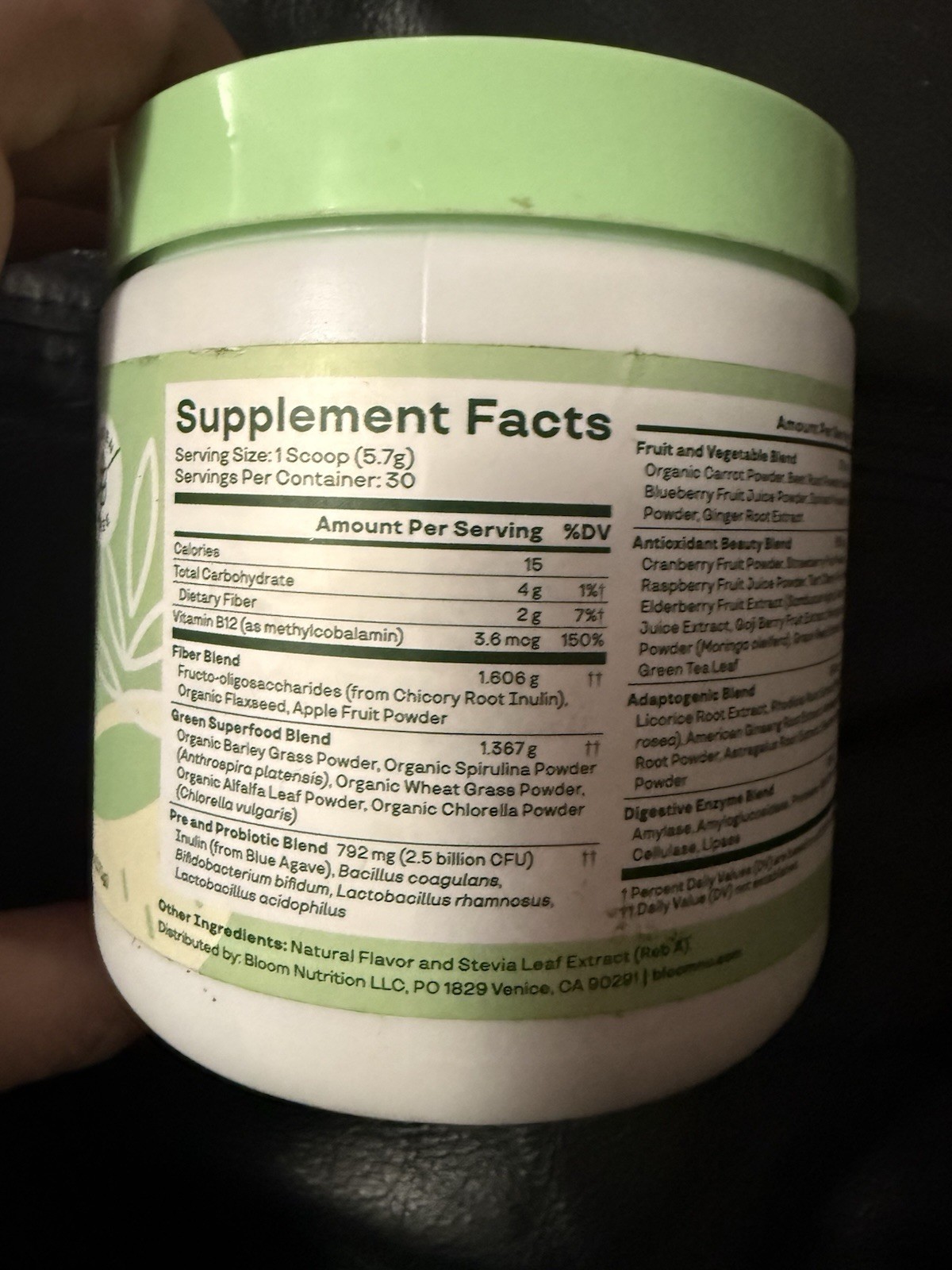 Bloom Greens and Superfoods Vitamin Powder Coconut Flavor – 6oz