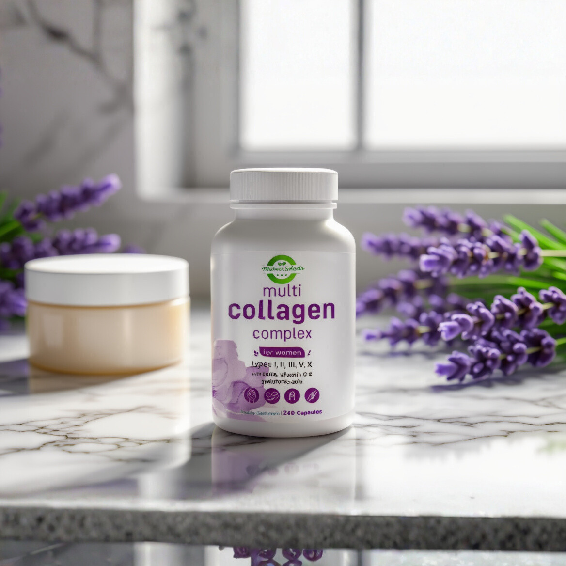 Multi Collagen 8 in 1 Complex for Women ~ 240 Capsules ~ Type I, II, III, V, X