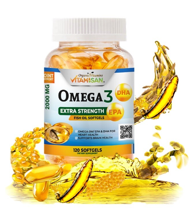 Omega 3 Bottle XL Anti Inflammatory Joint Relief Supplement 2000 mg CONCETRATE +