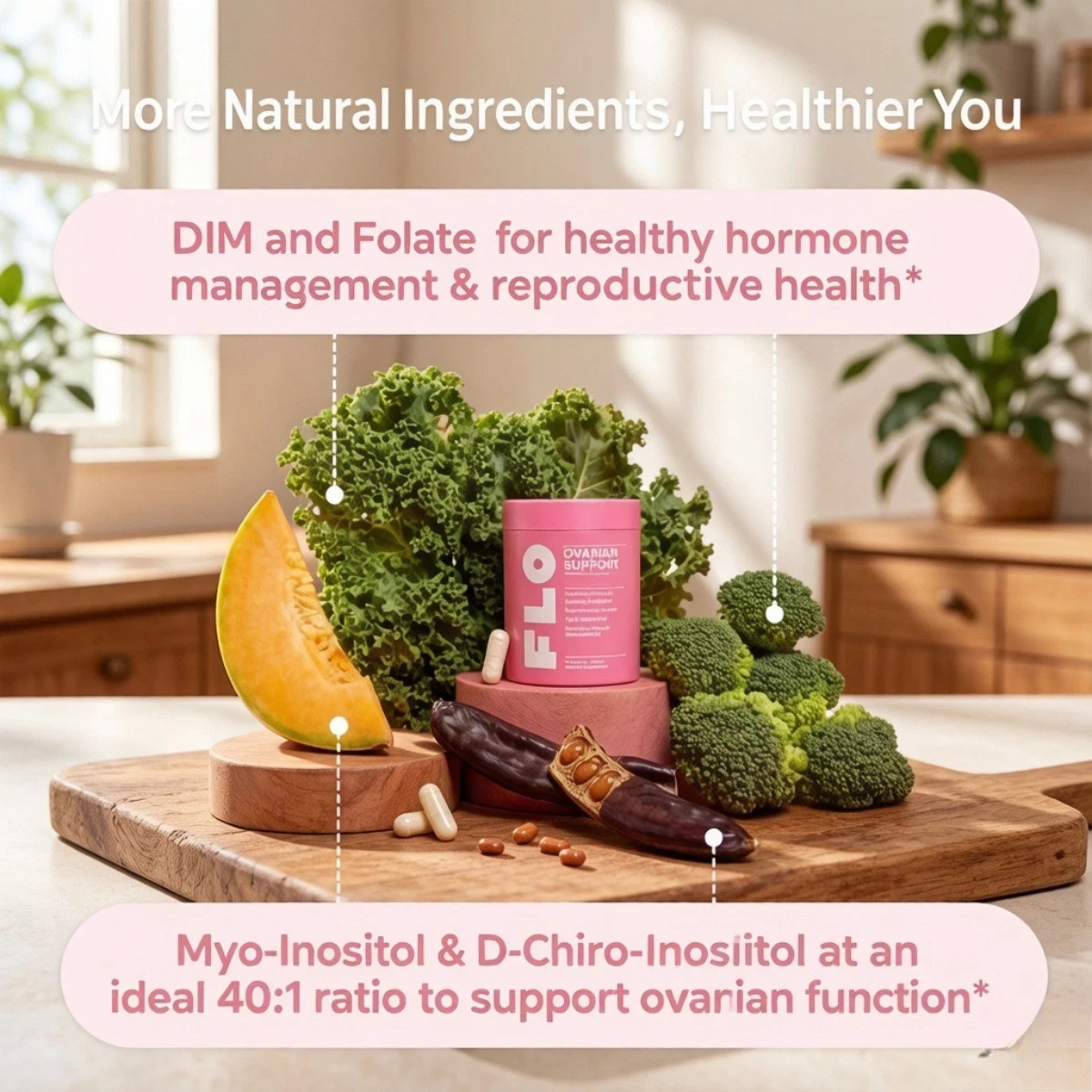FLO Ovarian Support – 40:1 Inositol for Hormone Balance & Cycle Health
