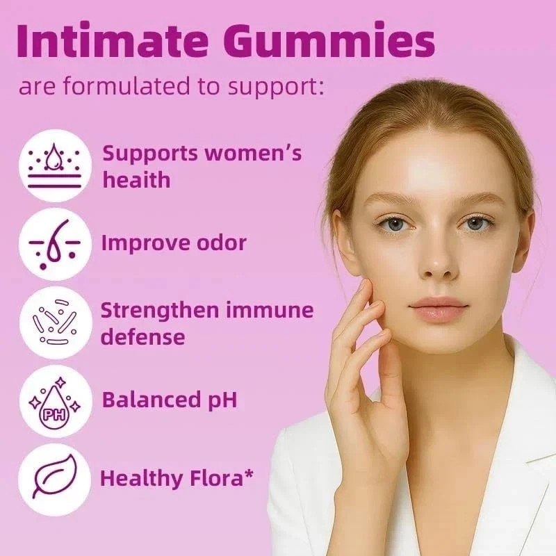 3PCS Leefar Her Juicy Probiotic Gummies – Slippery Elm, Gut & Vaginal Health