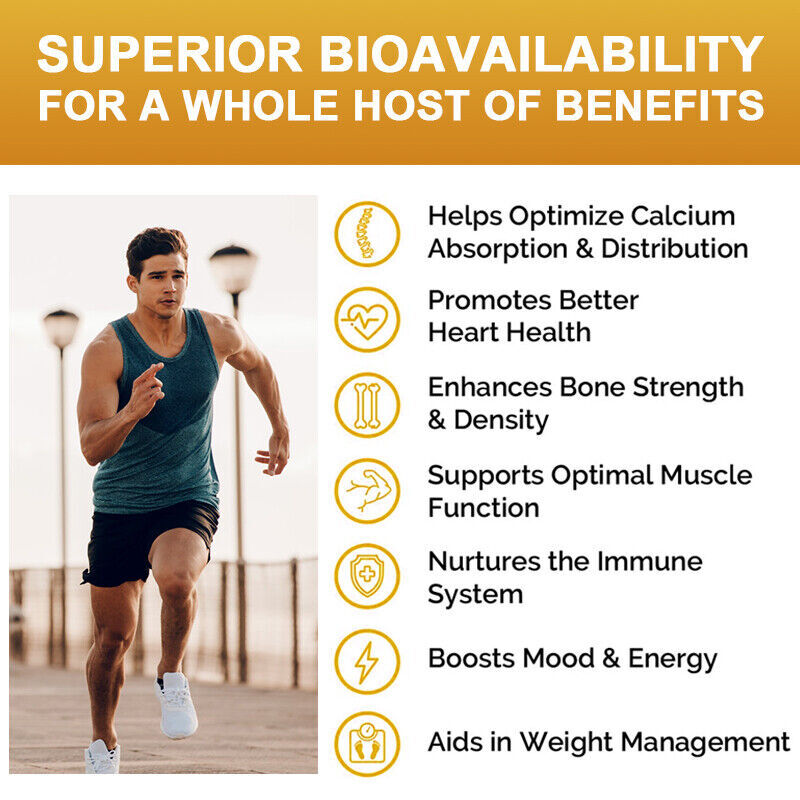 1-4 Packs Vitamin K2 (MK7) with D3 B12 Supplement,Calcium Capsules,Immune Health