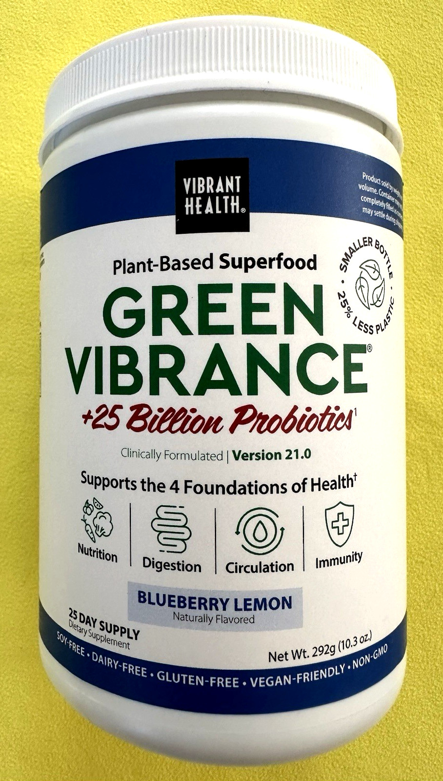 NIB FACTORY SEALED MEN WOMEN VIBRANT HEALTH GREEN SUPERFOOD PROBIOTIC 25 BILLION