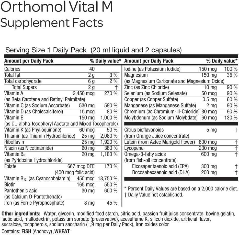 Vital M – Daily Multivitamin for Men, Vitamins A, B, C, D3, E, K, Zinc, Iodine &