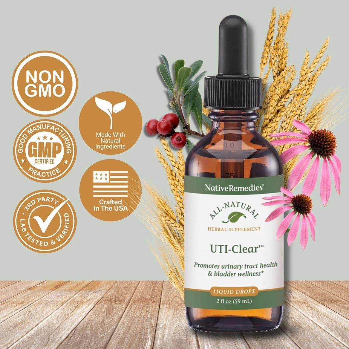 Natural UTI Relief – Urinary Tract & Bladder Health Supplement, 59 ml