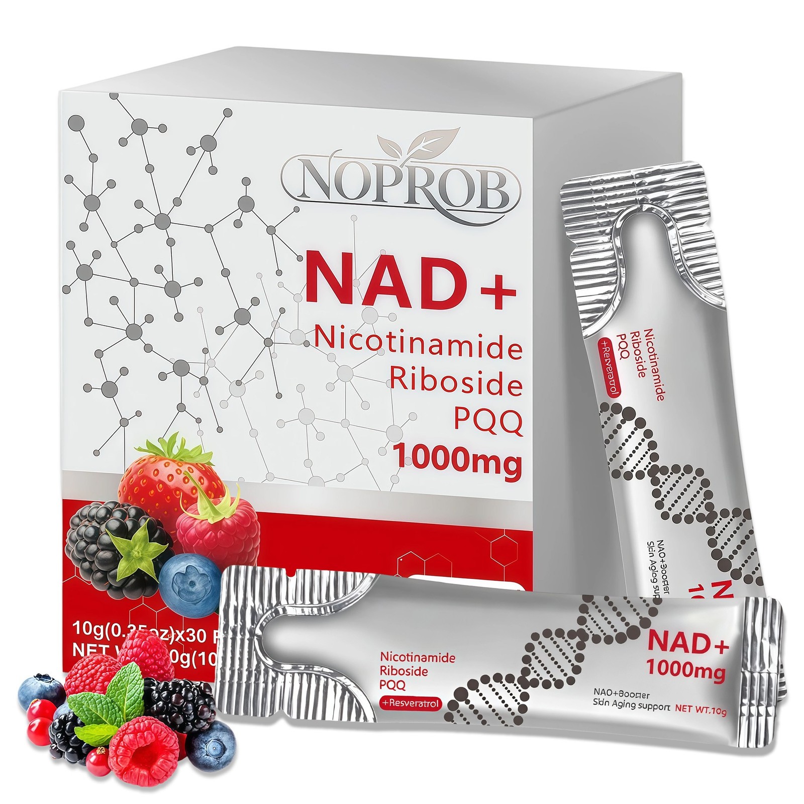 1000mg NAD+ Supplement 30pcs,Premium Nicotinamide Riboside & Resveratrol NEW