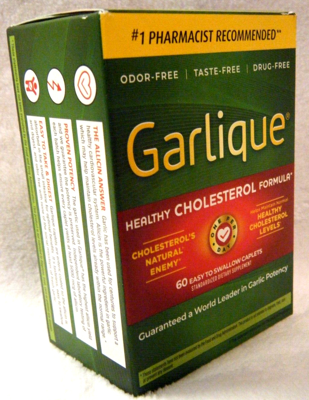 GARLIQUE HEALTHY CHOLESTEROL FORMULA 60ct FRESH EXP 02/27 or Later
