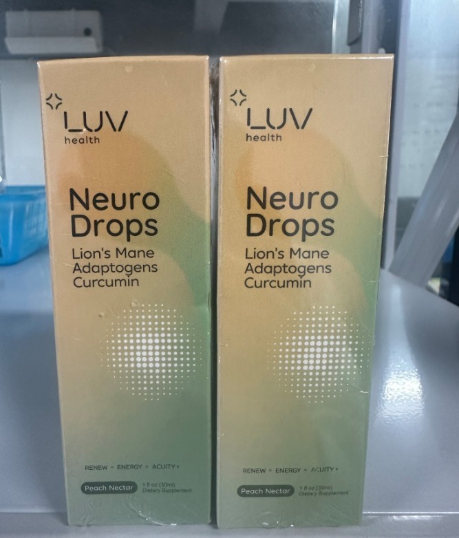 LUV Neuro Drops w/ Organic Lion’s Mane & Mushroom Support Nerve & Immune System