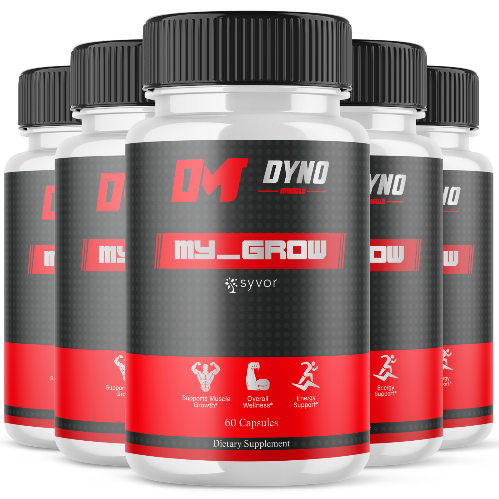 (5 Pack) Dyno My Grow Advanced Male Support Pill DynoMyGrow Vitamin 300 Capsules