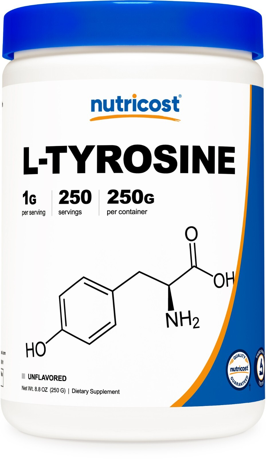Nutricost L-Tyrosine Powder 250 Grams – L-Tyrosine Powder 1000mg Per Serving