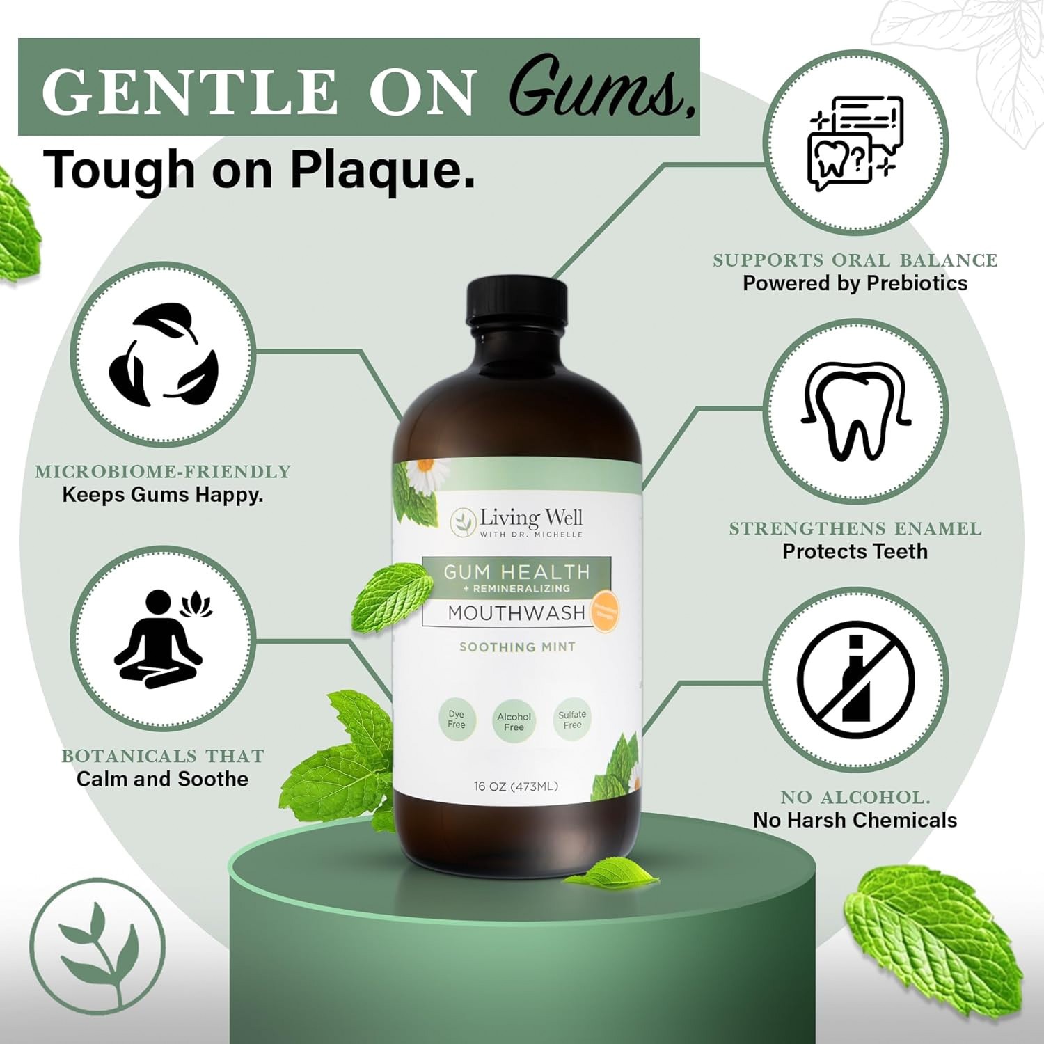 Remineralizing Mouthwash Hydroxyapatite Mint Fresh Breath (Soothing Mint)