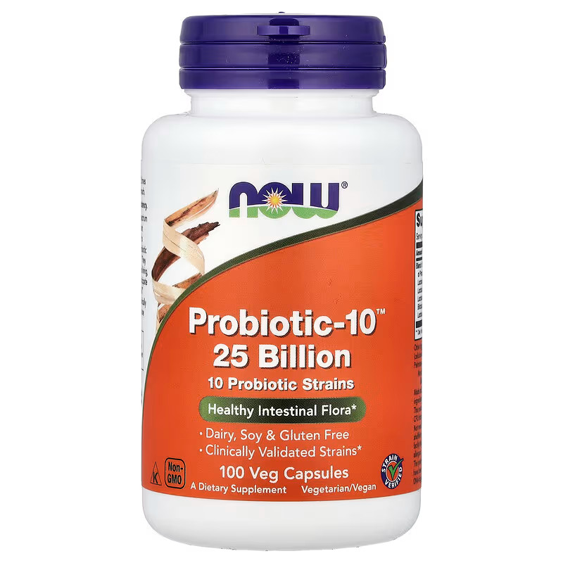 NOW Foods Probiotic-10™ 25 Billion 100 Veg Capsules