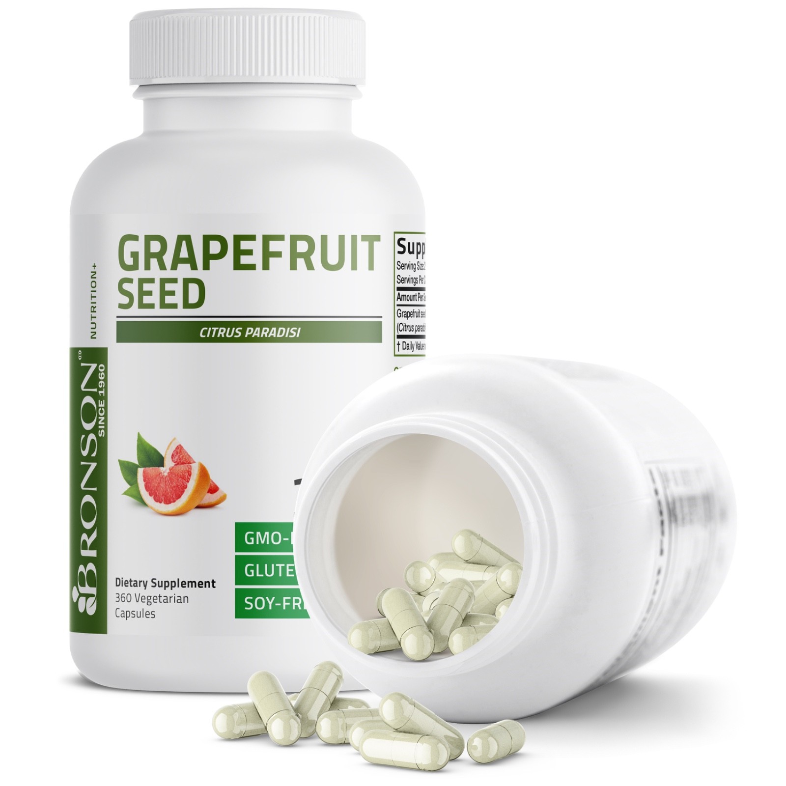 Bronson Grapefruit Seed Extract 500 MG Immune Health, 360 Capsules