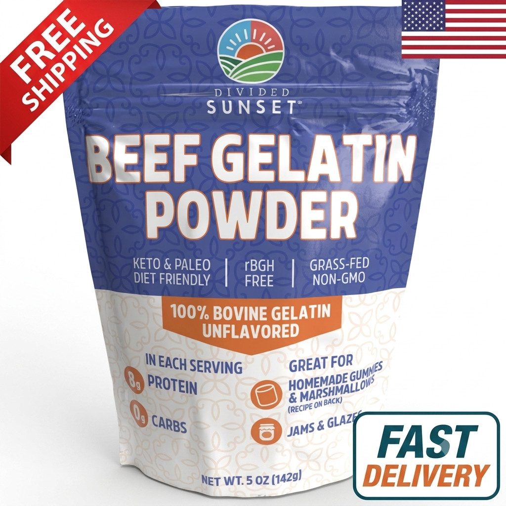 Unflavored Beef Gelatin Powder 5 oz (142g) Protein Collagen Baking Supplement