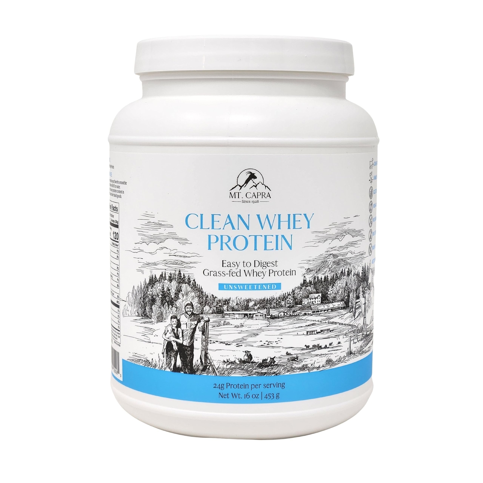 Clean Whey Protein | Grass-Fed Undenatured Goat Whey Protein Powder | 24 g Pr…