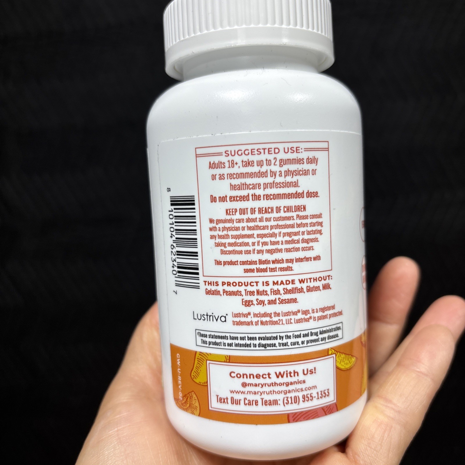 Mary Ruth’s Hair Growth Gummies with Lustriva – Brand New Unopened – Overstock!