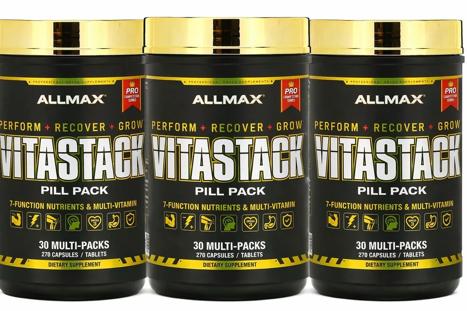 Allmax Nutrition Vitastack 30 Multi-Pack 90 Days Pack of 3 Total 810 Pills New