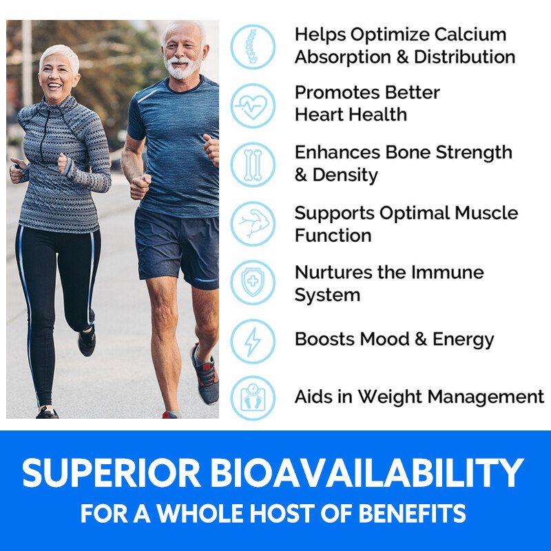 Calcium Vitamin D3 + K2 + B12 120 Softgel Improve Bone Teeth Joint Boost Immune