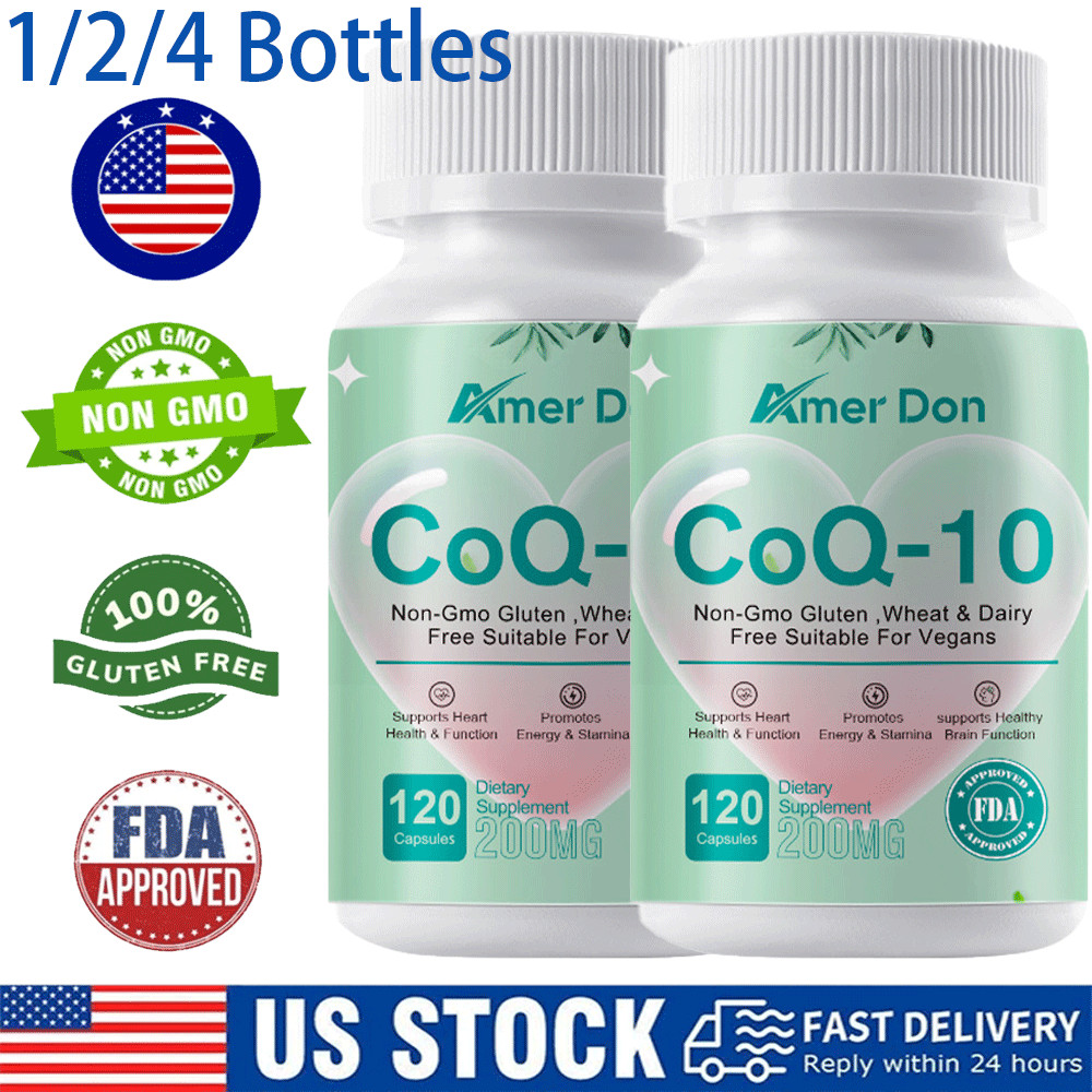 Coenzyme Q-10 200mg Antioxidant,Heart Health Support,Increase Energy,Stamina