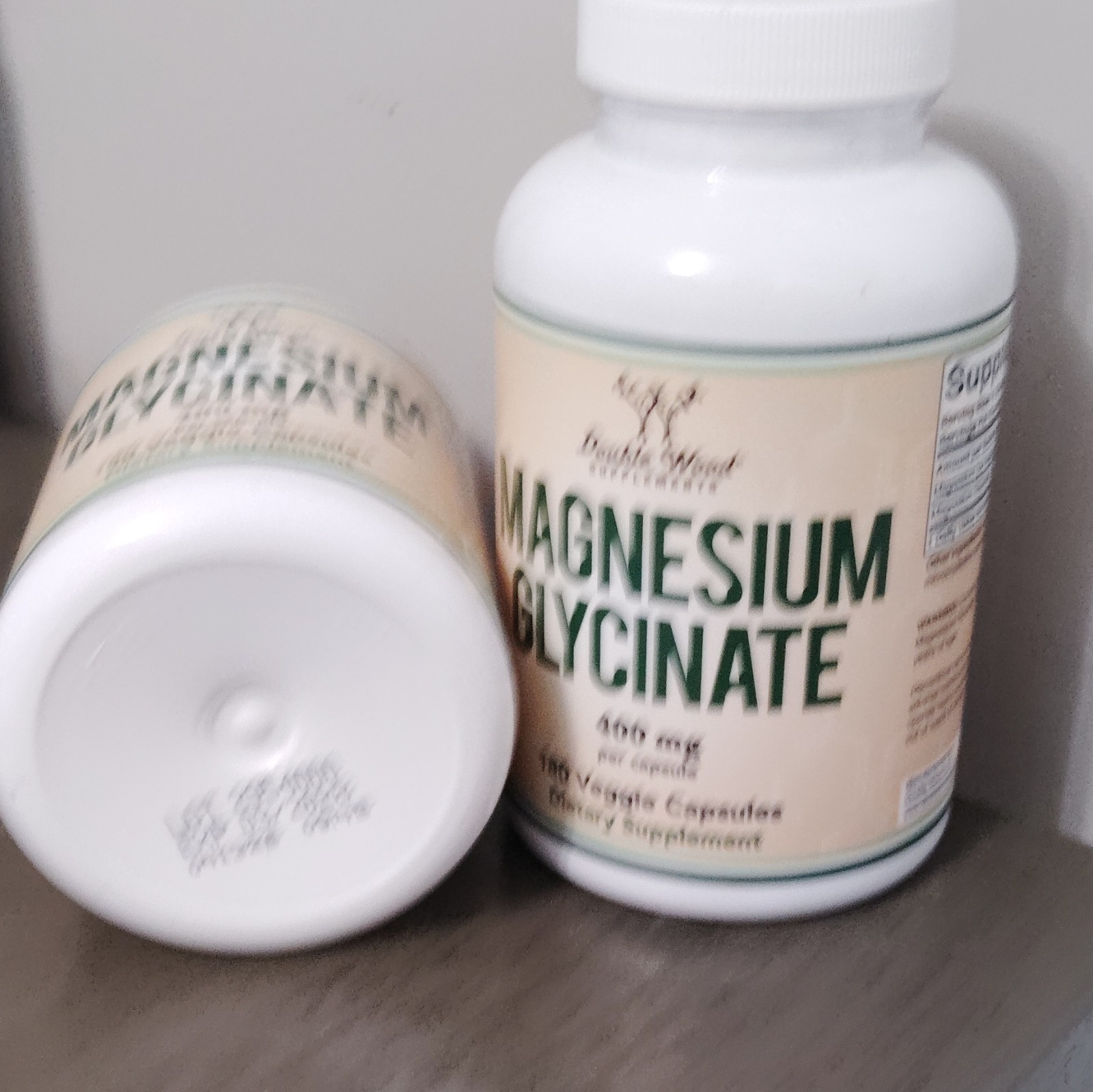 Double Wood Supplements Magnesium Glycinate 400 mg 180 Veggie Capsules (2)