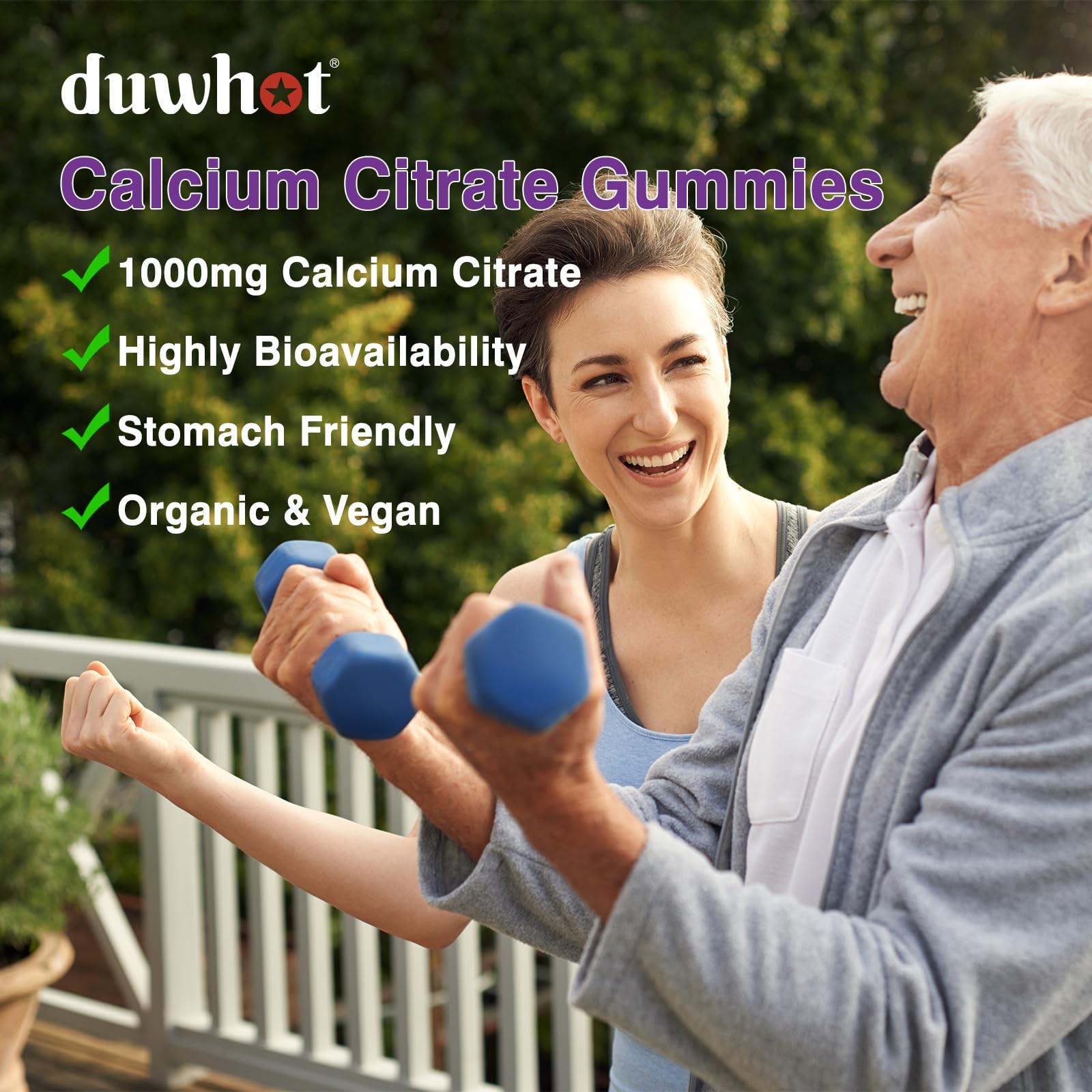 duwhot Calcium Citrate Gummies, Chewable 1 Count (Pack of 60)