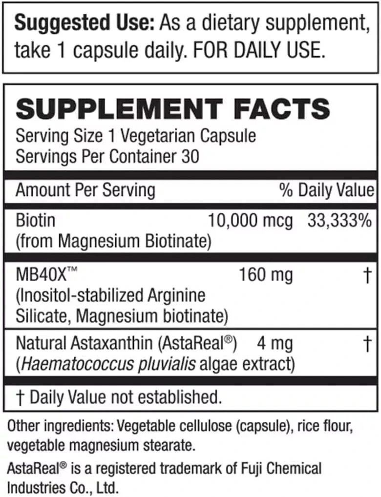 Purity Products My Biotin ProClinical MyBiotin Thicker Hair 30 Capsule