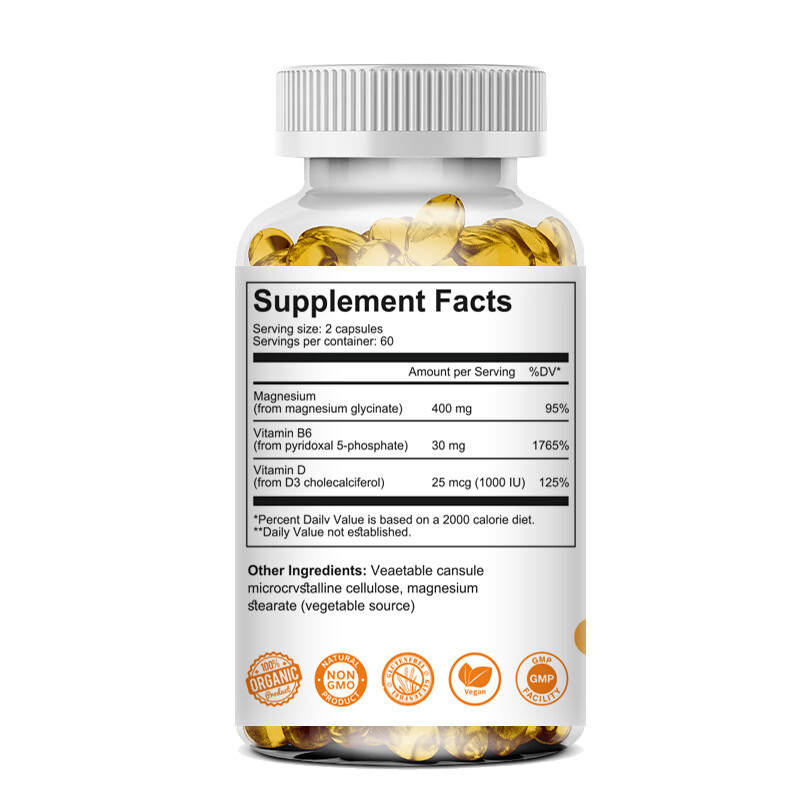 High Absorption Magnesium Glycinate 400mg per Capsule 120 Capsules Sleep Support