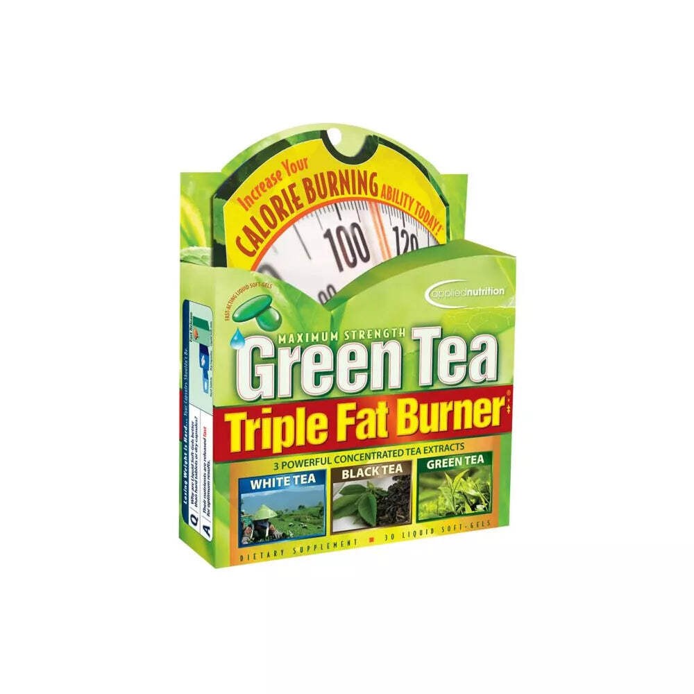 Applied Nutrition Green Tea Triple Fat Burner, Maximum Strength, 30 Liquid Softg