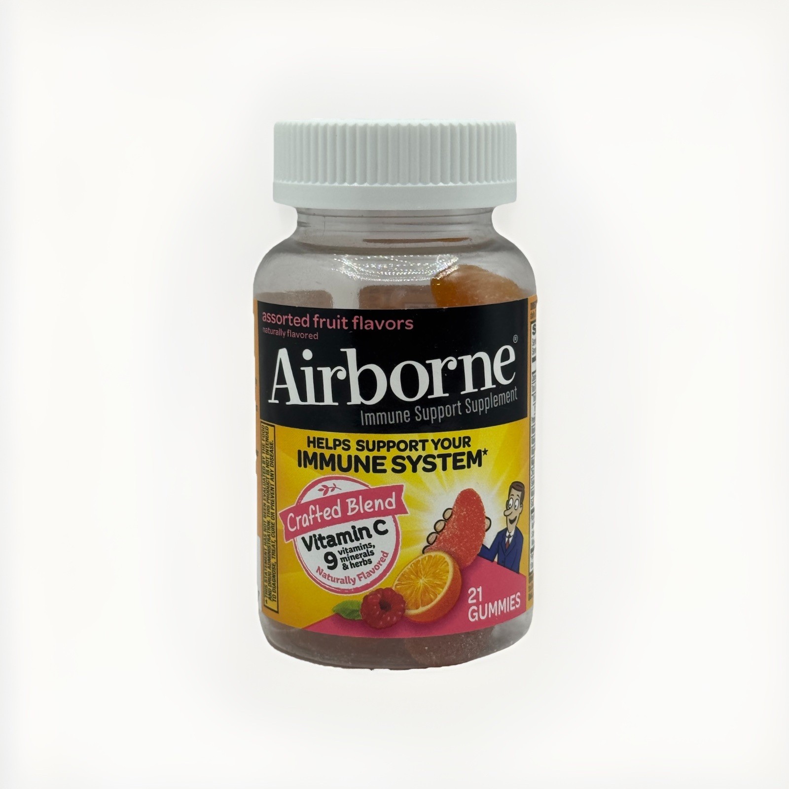 Airborne Immune Support Supplement Vitamin C 21 Fruit GUMMIES Ex 07/2026