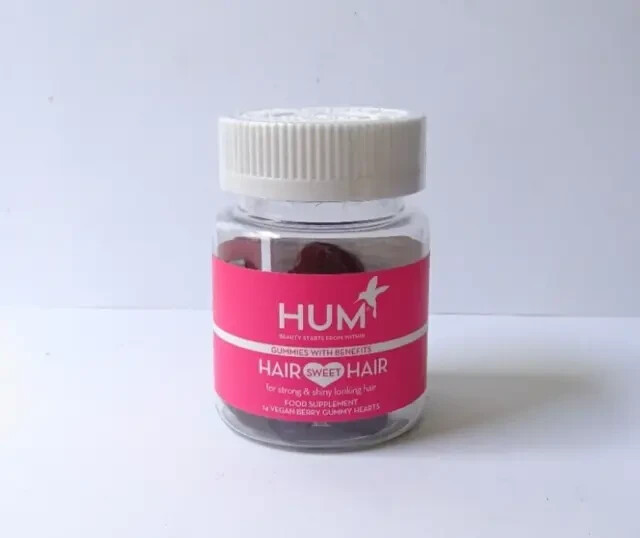 HUM Sweet Strong Hair – B12, Biotin, Paba, Folic for Hair Growth – (70) Gummies