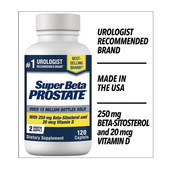 5 Pack Men’s Health SUPER BETA PROSTATE Support Supplement – Caplets 120 ct