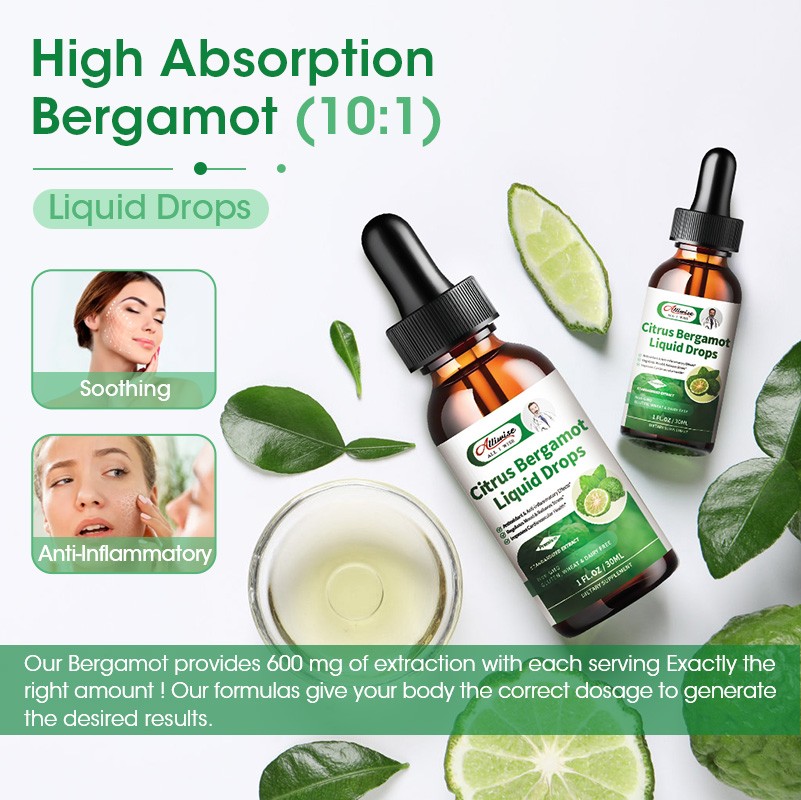 Organic Citrus Bergamot Bergamia Extract 600 mg Liquid Drops 30ml