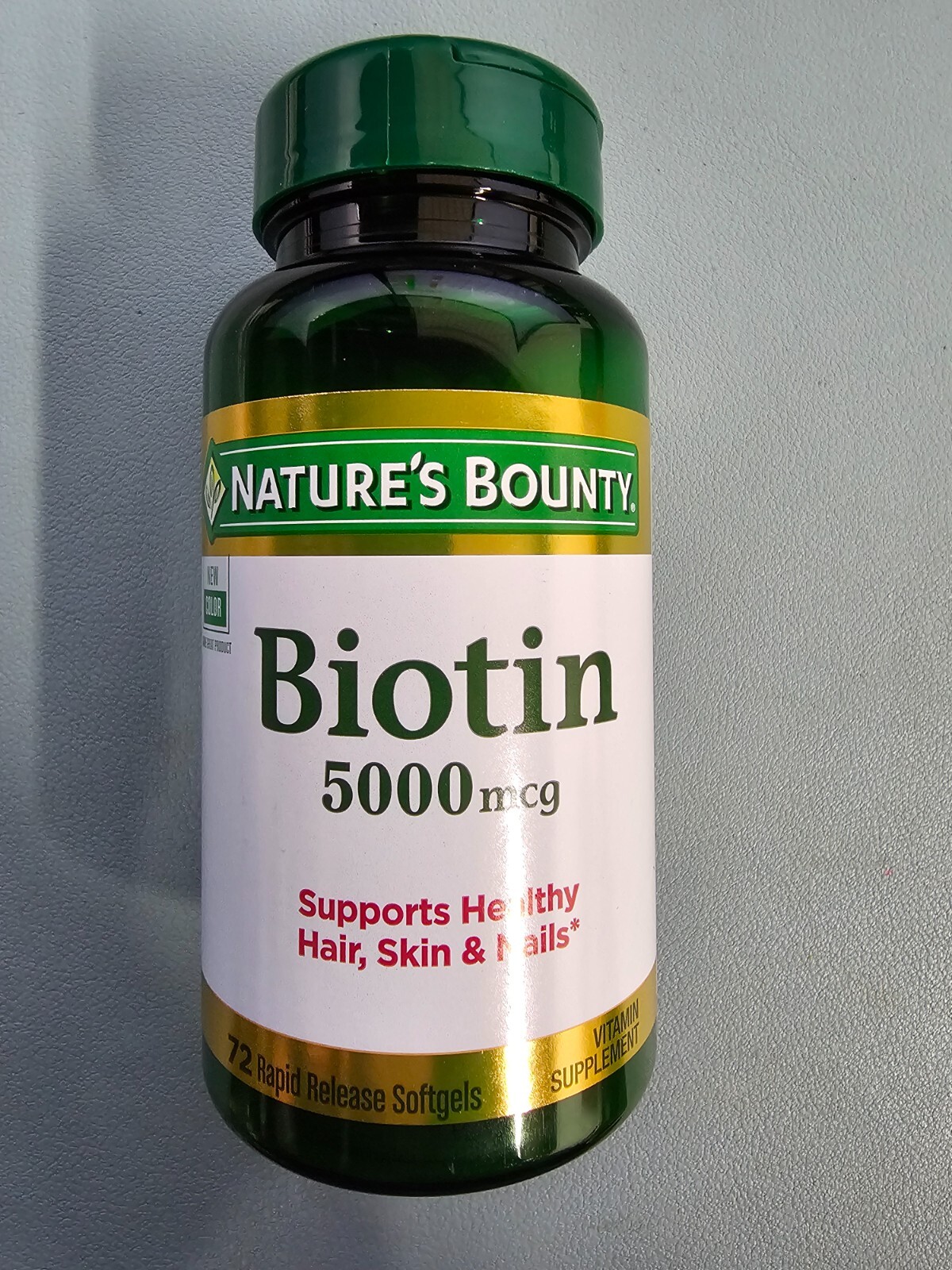 Nature’s Bounty Biotin 5000 mcg 72 Rapid Release Softgels