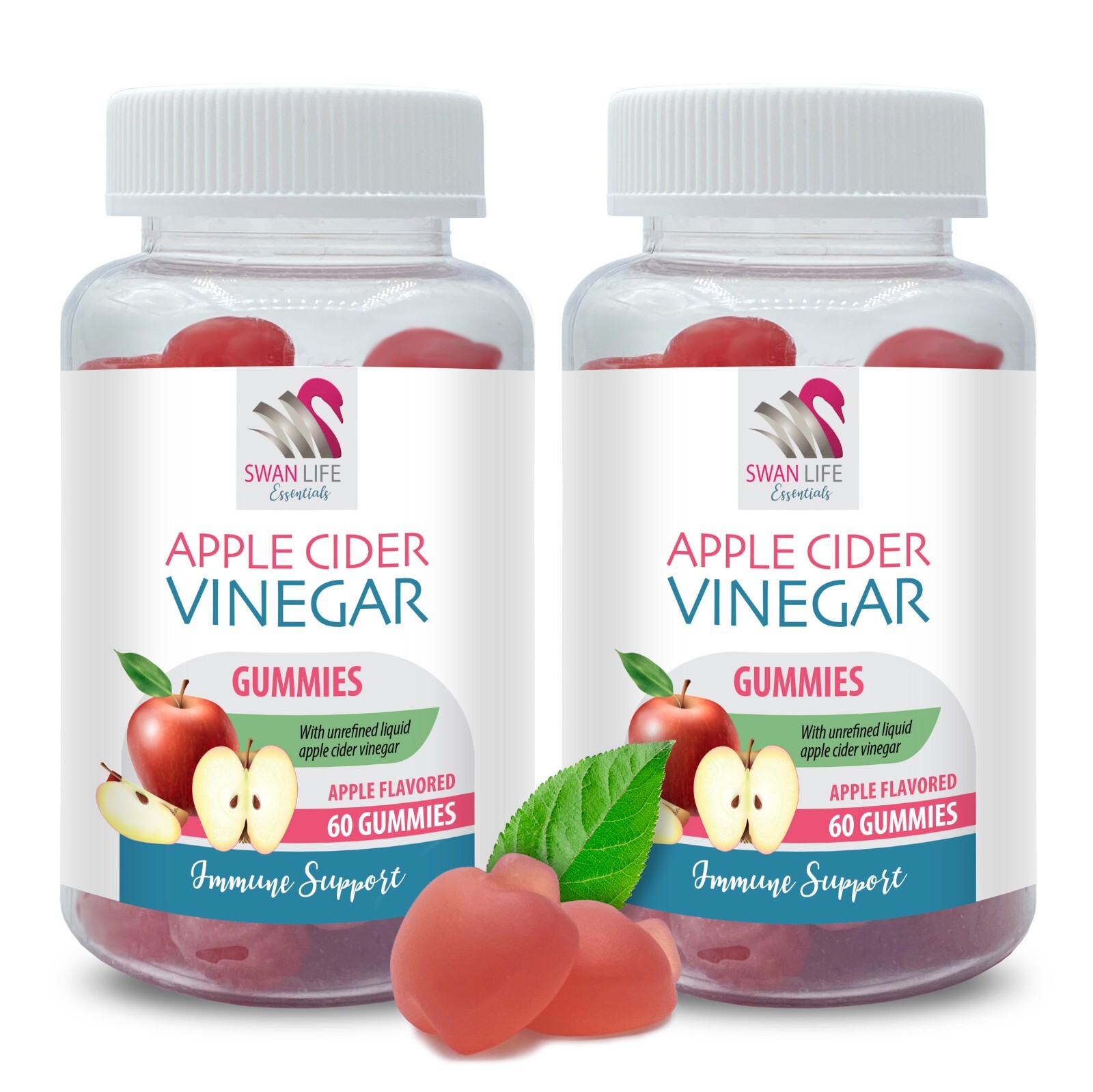 Cider freshness – APPLE CIDER VINEGAR – Fruity bites 2 Bottles 120 Gummies
