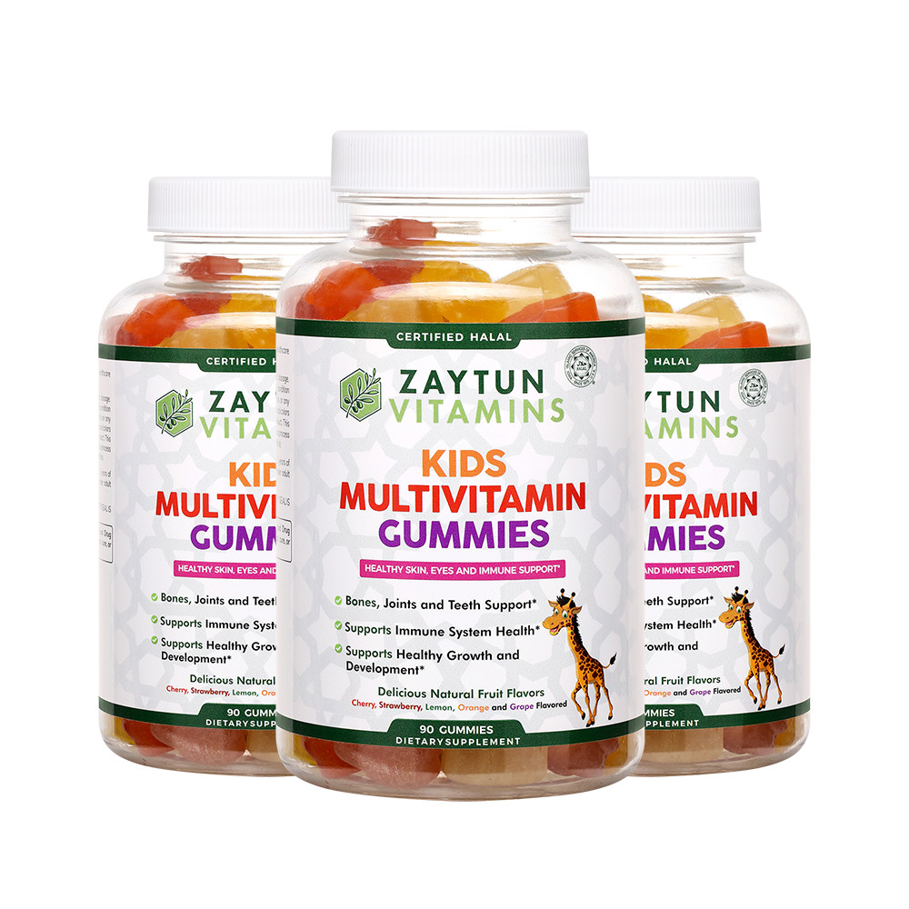 Zaytun Halal Kids Multivitamin Gummies (3-Pack), Supports Healthy Development