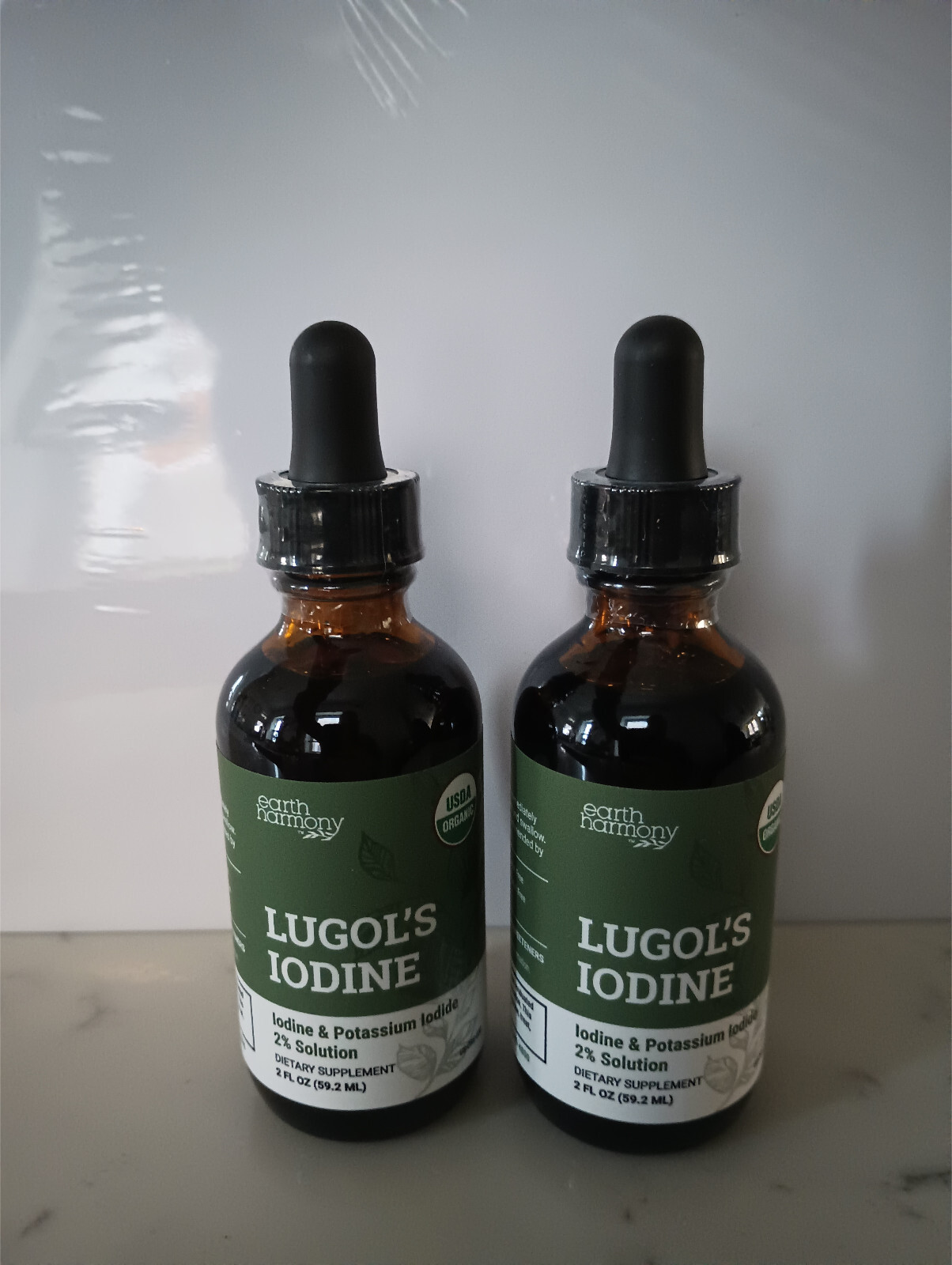 2x Organic Lugol’s Iodine 2% Solution 3000 mcg For Thyroid Support – 2 Fl Oz