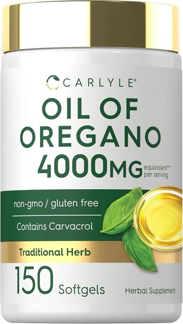 Carlyle 4000mg Oil of Oregano Softgels Carvacrol Immune Digest Support 150ct
