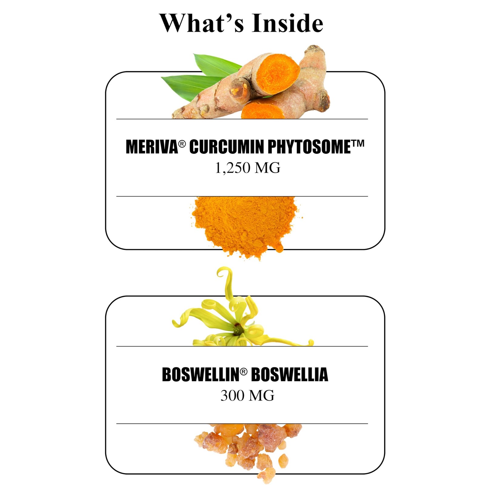 Durable Turmeric 1250mg Meriva Curcumin & Boswellia 60 Capsules