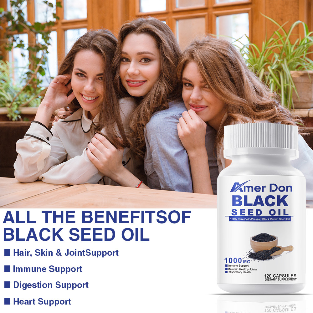Original Black Seed Oil Hard Capsules 100% Virgin Cold Pressed 1000mg 120 Pills