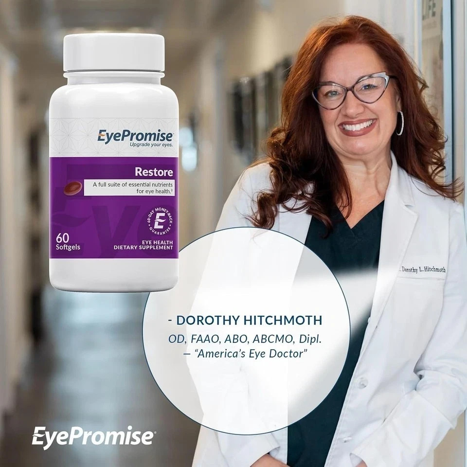 Pack of 2 EyePromise Restore Macular Health Supplement 180 Softgels NEW