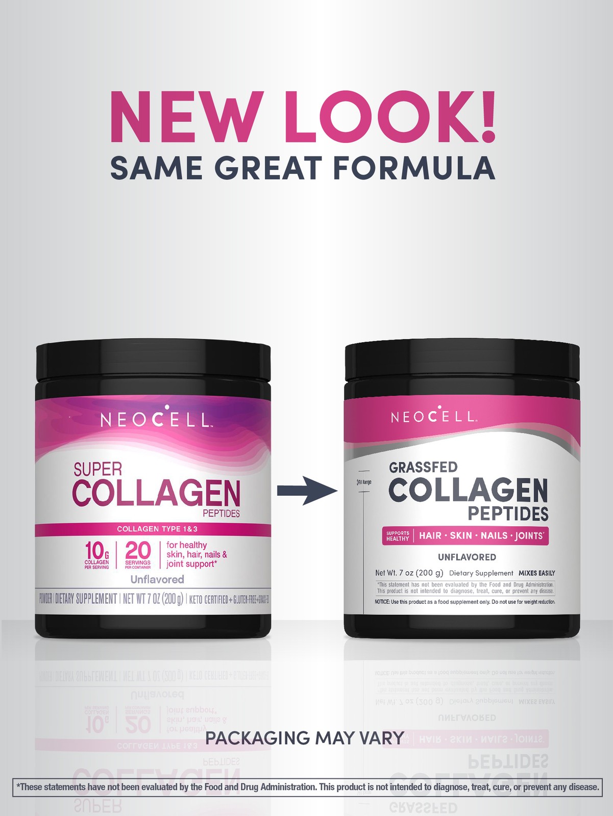 Grassfed Super Collagen Peptide Powder | 7 Oz | Unflavored | by NeoCell