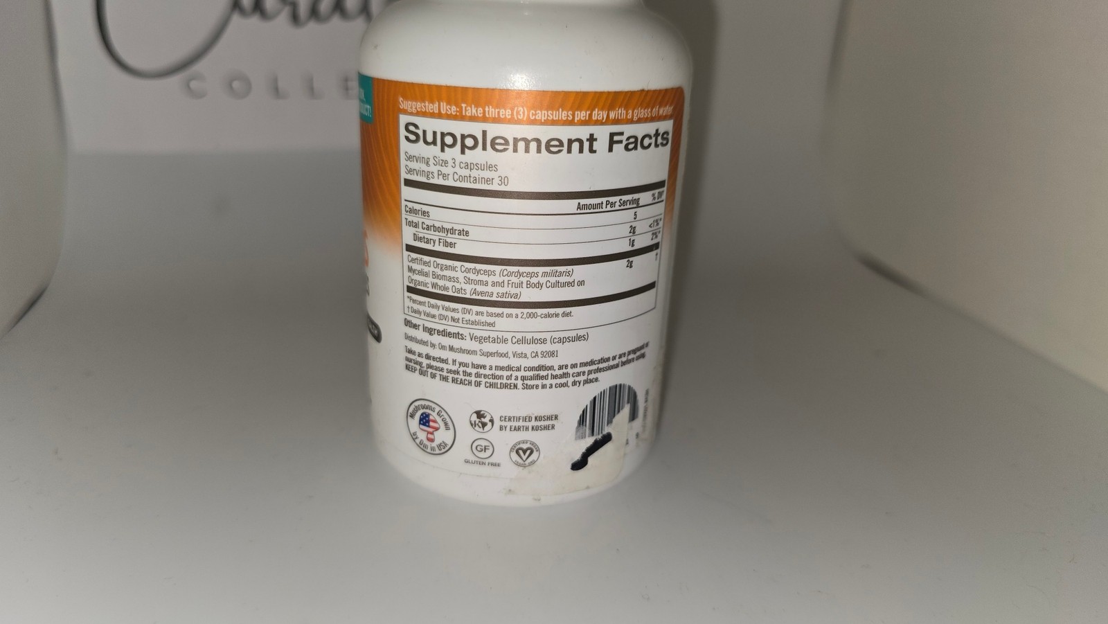 Om Cordyceps Mushroom Superfood 2000mg Endurance Recovery 90 Ct Exp 12/26