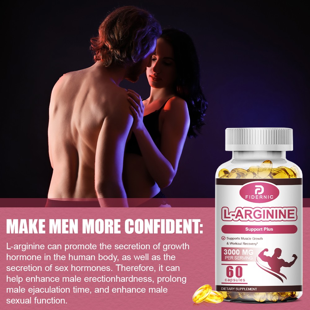 1/2/3 Bottle L-Arginine Supplement 3000mg Per Serving 60 Capsules